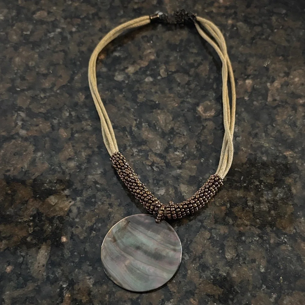 Lia Sophia Multi-Strand Necklace with Shell Pendant